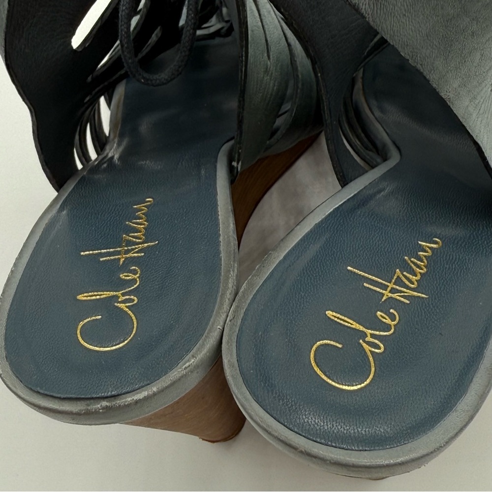 Cole Haan Nike Air Skye Lace Up Strappy Gladiator Wedge Size 10B - Picture 11 of 15